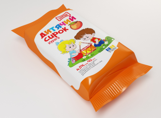 Дитячий сирок з курагою 4,5% 90гр Злагода